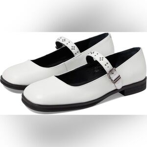 Free People Rumor Mary Jane’s With Studded Embellishment in White Size 9.5